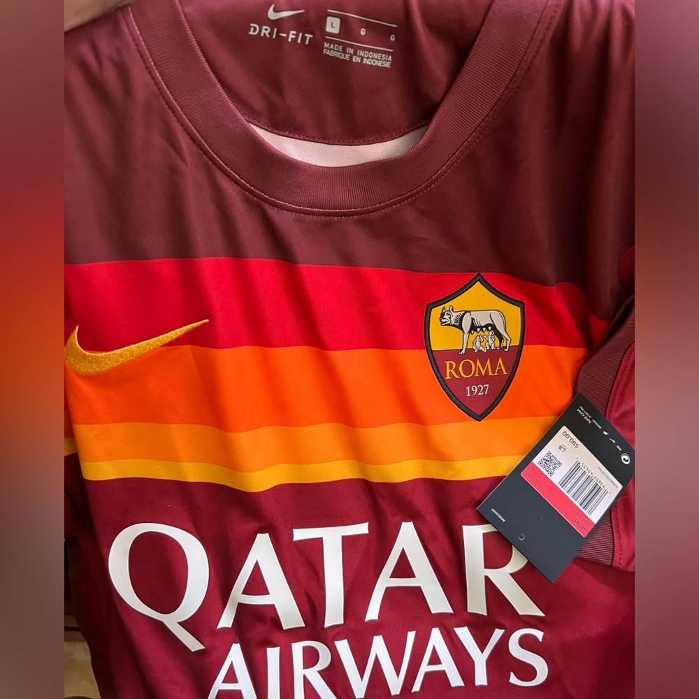 Nike Breath 2020-2021 AS Roma Home Soccer Jersey